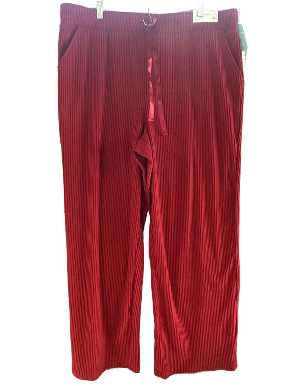 Maurices Women’s Red Wide Leg High Rise Soft Lounging Pants